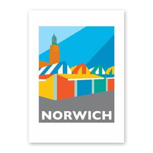 Rebecca Pymar Norwich Market Art Deco Print